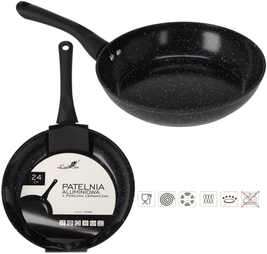 Hliníková pánev 24 cm s keramickým povrchem pro indukci