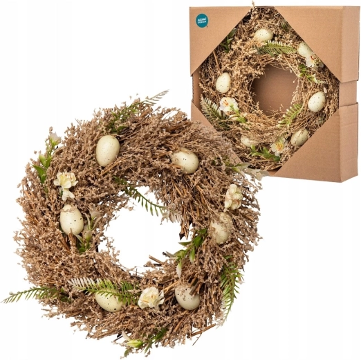 Jarní věnec boho béžový 30 cm