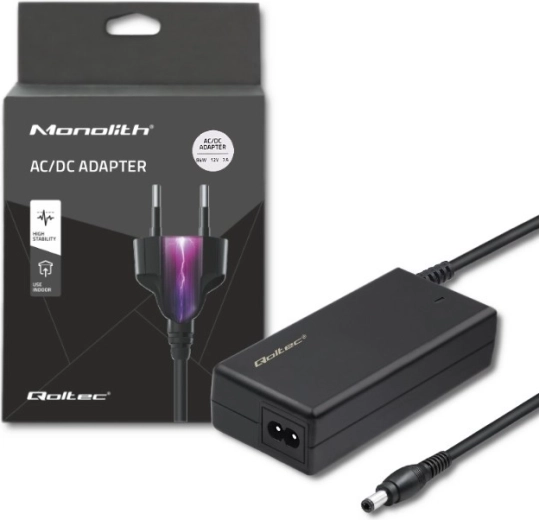Síťový napájecí adaptér Qoltec 84 W 12 V 7 A s konektorem 5,5 × 2,5 mm