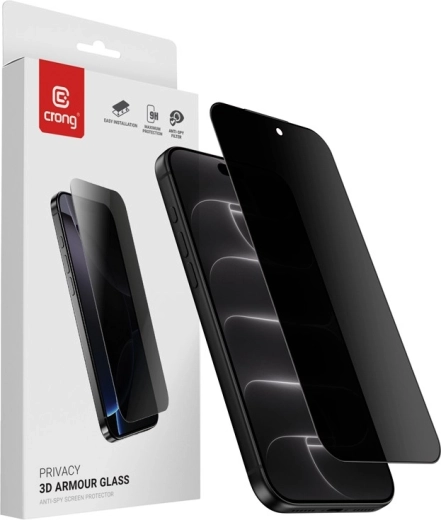 Privacy 3D Armour Glass tvrzené ochranné sklo pro iPhone 18 Pro