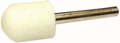 Brusné tělísko válcové zaoblené 12 × 16 mm se stopkou 3 mm, zrno 16
