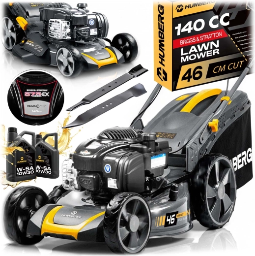 Benzínová sekačka s pojezdem 46 cm, mulčování, koš 70 l, motor BRIGGS & STRATTON 140 ccm