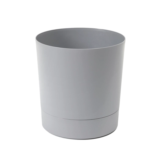Květináč s podmiskou Aura 22,5 cm šedý