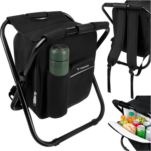 Skládací chladicí batoh se stoličkou TRIZAND 3v1, nosnost 150 kg