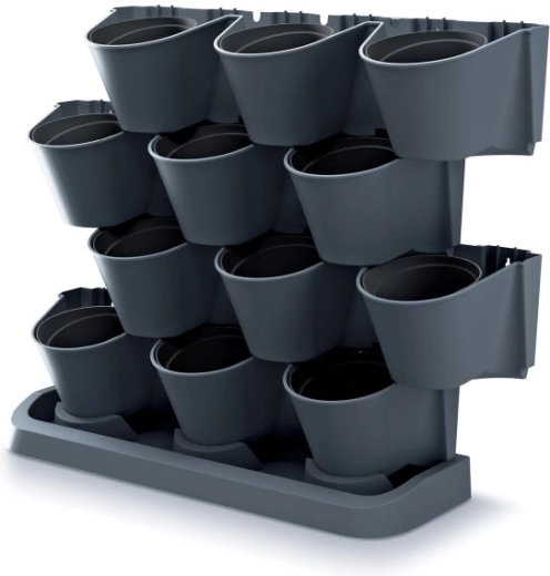 Sada vertikálních květináčů – antracit