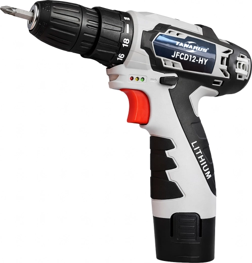 Akumulátorový šroubovák 12 V s LED, kufr a 2× baterie 1,5 Ah