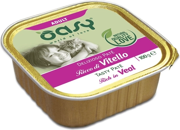 Oasy Tasty Pate Adult paštika s telecím, 100 g