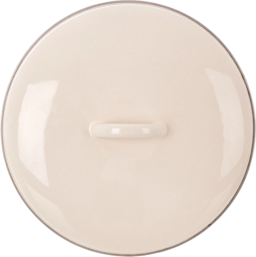 Smaltovaná krémová poklice 26,5 cm