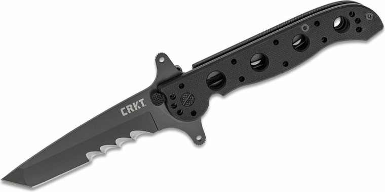 Taktický zavírací nůž CRKT M16 special forces tanto 8,9 cm, černý, G10, se záštitou