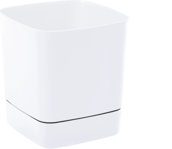 Květináč s podmiskou Clima 19 × 19 cm bílý
