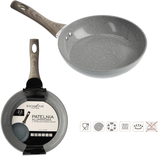 Hliníková pánev s mramorovým povrchem 22 cm