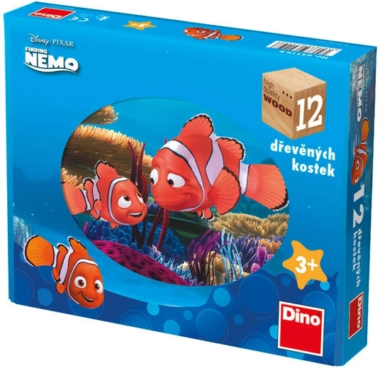 Dino dřevěné kostky Nemo 12 ks
