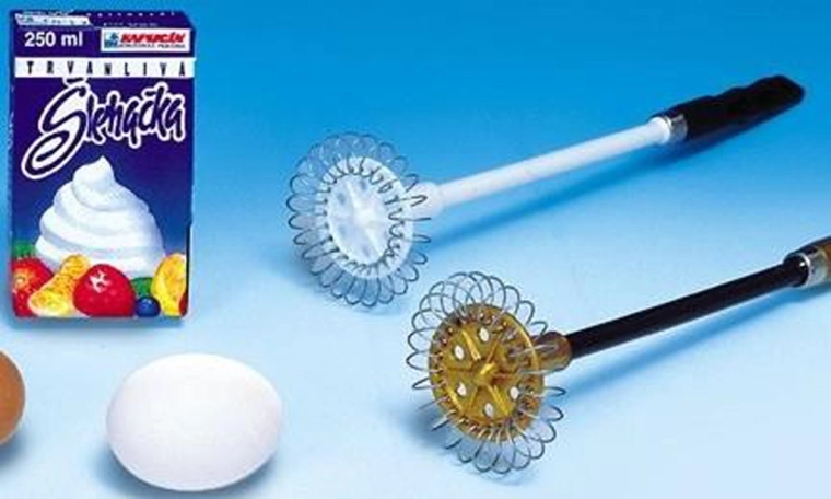 Ruční spirálový šlehač z nerezové oceli 6,5 cm