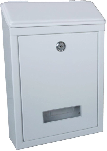 Poštovní schránka bílá 210 × 300 × 60 mm z pozinkované oceli