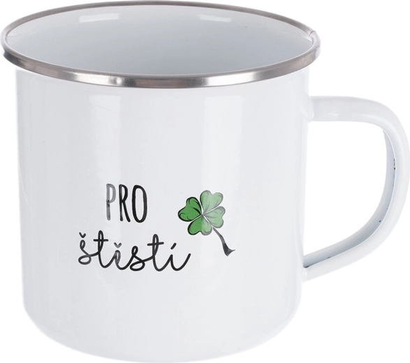 Smaltovaný hrnek Pro štěstí 0,57 l