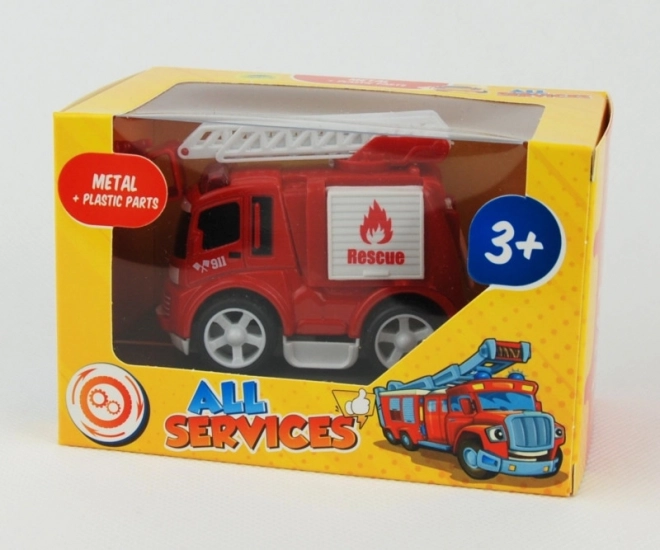 Kovové vozidlo v krabičce