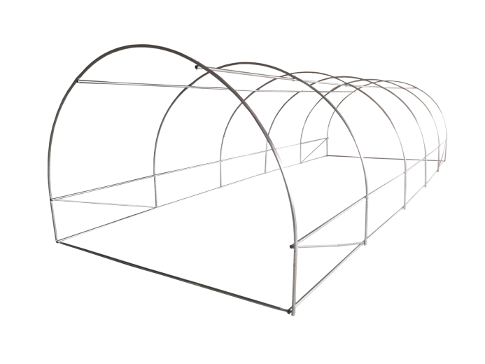 Stavba skleníkového tunelu 5segmentová 8 × 3 × 2 m, oboustranně pozinkovaná ocel