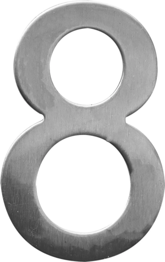 Domovní číslice STAR 8 z nerezové oceli 75 mm