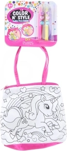 Vybarvovací kabelka pro děti s fixy a kamínky