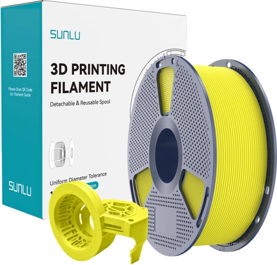 vysokorychlostní matný filament SUNLU PETG – žlutý