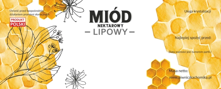 Sada etiket na lipový květový med 154 × 60 mm, 100 ks