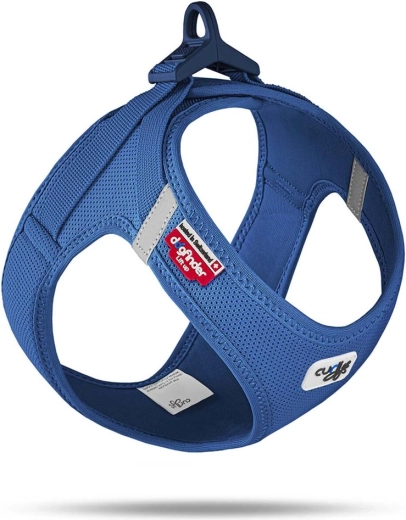 Curli postroj pro psy Air-Mesh s přezkou, modrý (XL, 12–18 kg)