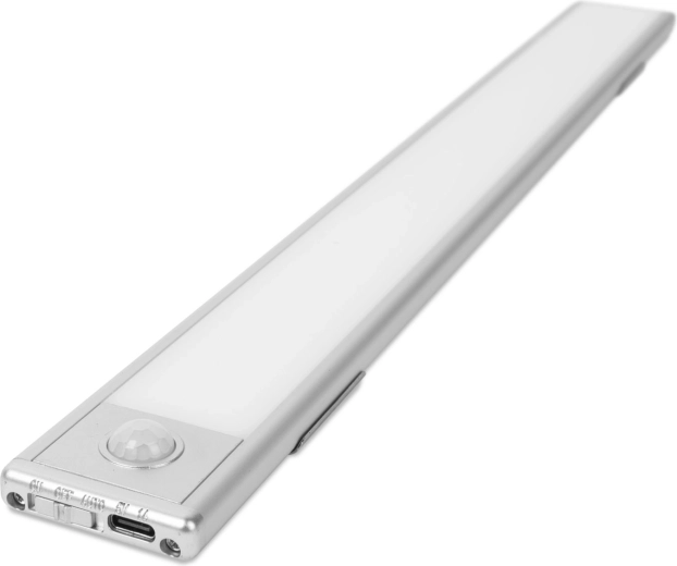 LED světlo s pohybovým senzorem, akumulátorem a magnetickým uchycením 40 cm