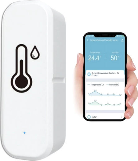 Inteligentní wifi teploměr a vlhkoměr tuya smart (alex a google assistant) - 1 kus