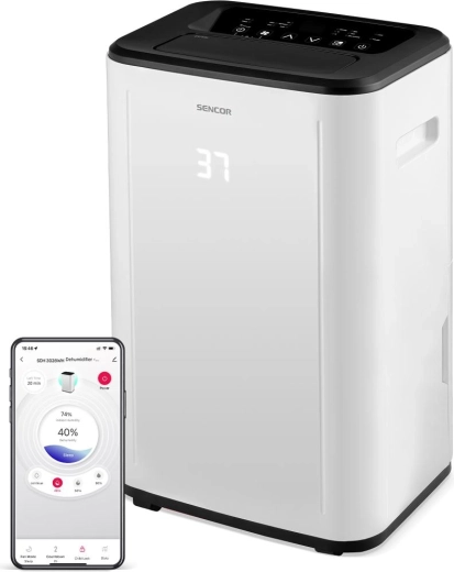 Sencor SDH 3028WH chytrý mobilní odvlhčovač vzduchu 30 l s Wi‑Fi