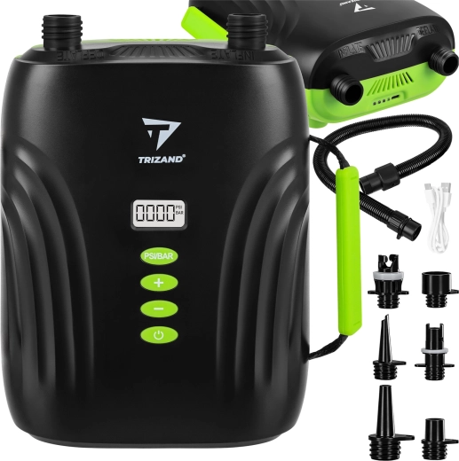 Akumulátorová elektrická pumpa na SUP Trizand 20 PSI s LCD a USB-C