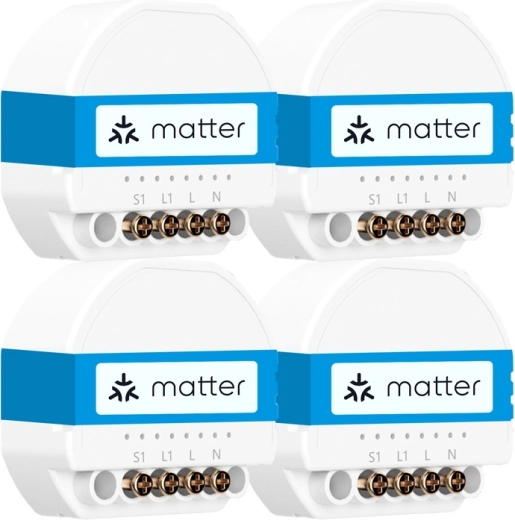 Chytrý Wi‑Fi vypínač do krabice Meross s Matter (sada 4 ks)