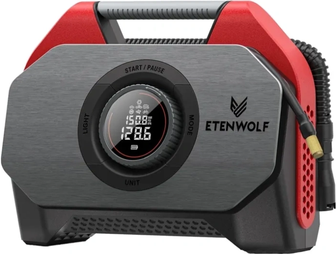Akumulátorový autokompresor Etenwolf S6 SE 11,03 bar červený