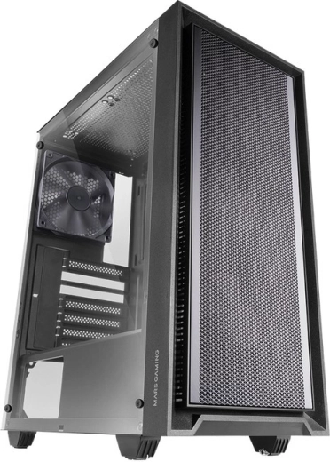 Počítačová skříň MARS MC-PMAX Black ATX s 4 FDB ventilátory