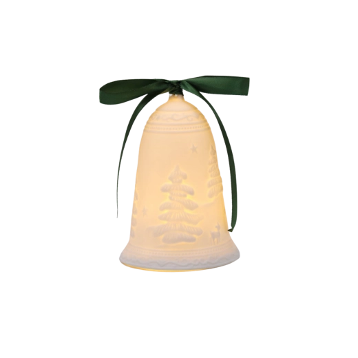 Keramický vánoční zvonek s LED osvětlením
