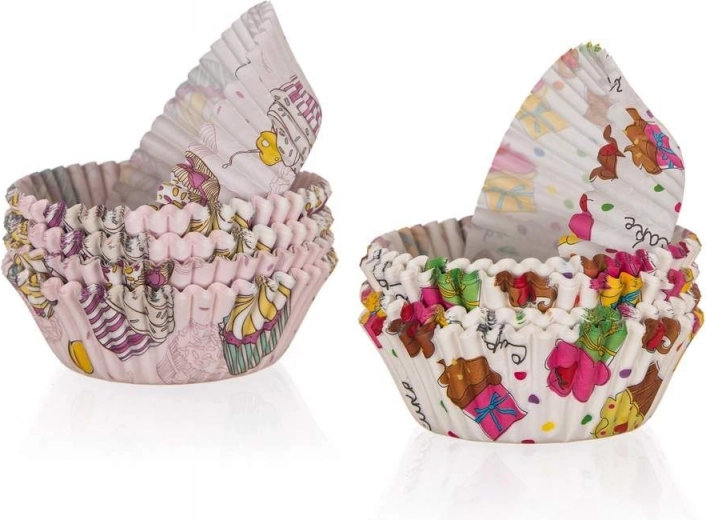 Papírové košíčky na muffiny BANQUET, mix barev, 100 ks