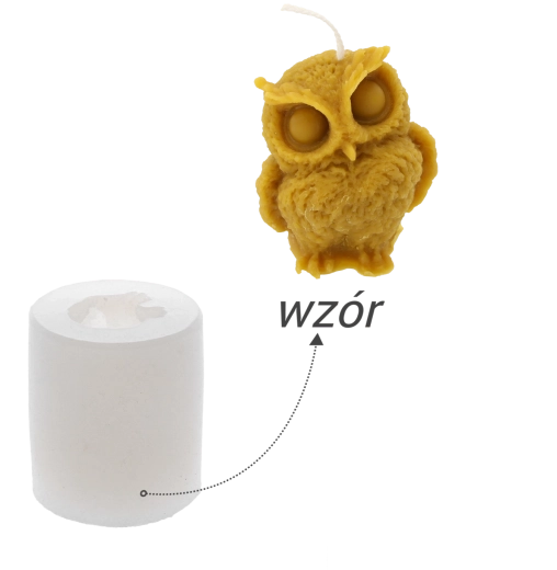 Silikonová forma na svíčky s motivem sovy