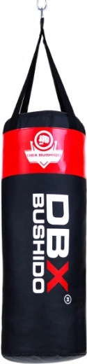 Dětský boxovací pytel DBX Bushido 80 × 30 cm, 15–20 kg, červený