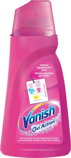 Vanish Oxi Action tekutý odstraňovač skvrn na barevné prádlo 1 l