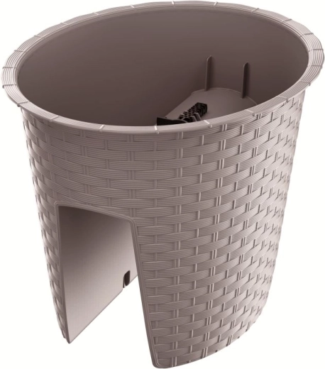 Květináč na zábradlí Ratolla Oval 29,8 cm mocca