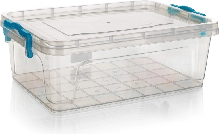 Dóza GEMA obdélníková 4 l s tyrkysovými madly