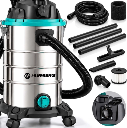 Průmyslový vysavač Humberg na mokré a suché vysávání 30 l 1600 W