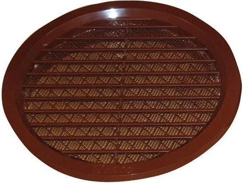 Plastová větrací mřížka se síťovinou 150 mm – Hnědá