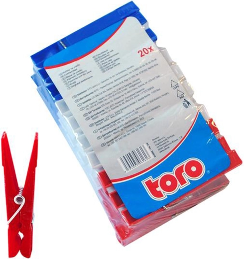 Plastové kolíčky na prádlo 20 ks – barevná sada