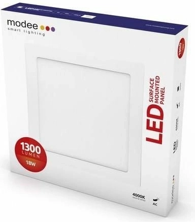 Modee LED panel čtvercový 18 W, 1300 lm, 225 × 225 mm, neutrální bílá