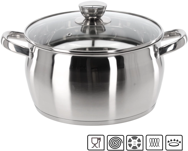 Nerezový hrnec s poklicí Belly 5 l 24 cm