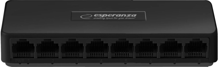 Esperanza NOVA gigabitový 8portový switch