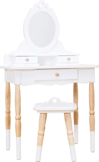 Dřevěná dětská toaletka se zrcadlem a taburetem Le Toy Van