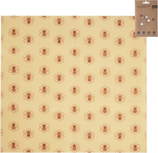 Eko voskovaný ubrousek na potraviny z bavlny a včelího vosku 35 × 33 cm