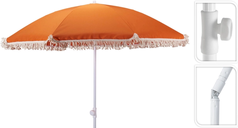 Zahradní slunečník se střapcem oranžový 180/160 cm