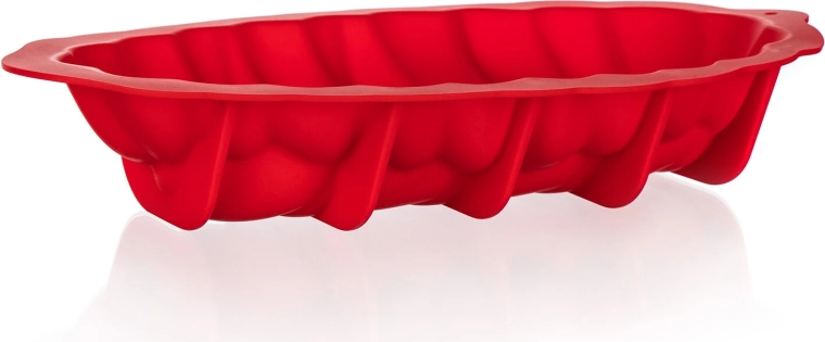 Silikonová forma na vánočku 41 × 20,5 × 7 cm červená Culinaria